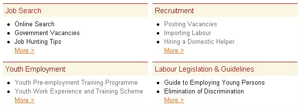 Extract of a GovHK Webpage &ndash; What general users with normal vision can see