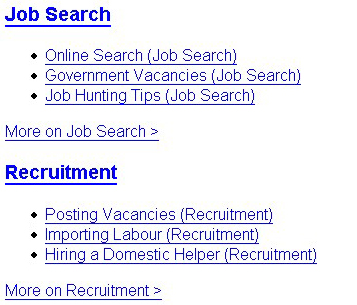 Extract of a GovHK webpage &ndash; what the screen reader will read (the text in bracket is hidden and is readable by&nbsp;screen readers only)