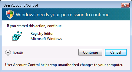 Sample screen for security warning (1)
