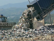 Solid waste disposed of at landfill