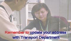 Remember to update your address with Transport Department