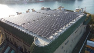 Solar energy generation system at the roof space of Kwai Chung Primary Treatment Works
